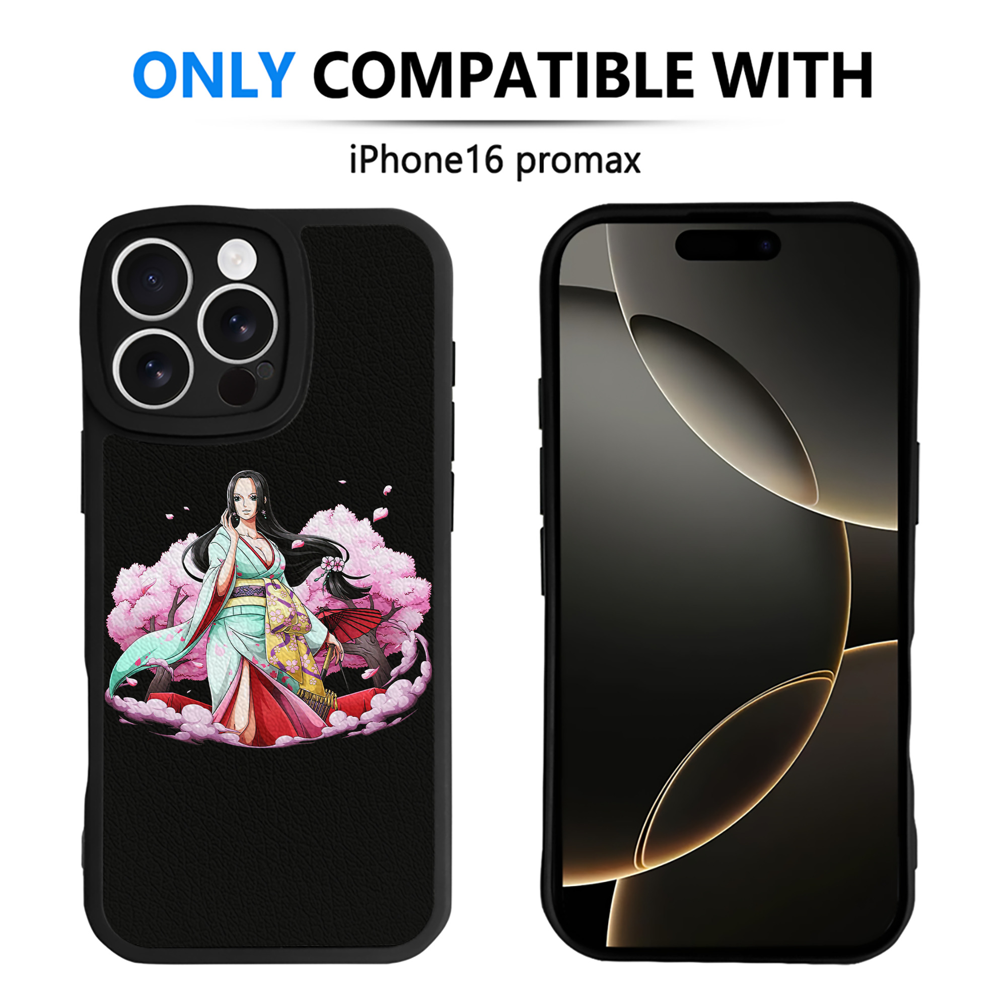（画像用） ワンピース ボア・ハンコック ONE PIECE Boa·Hancock 【iPhone 16シリーズ対応】シリコンスマホケース（レザー調） 材質：シリコン